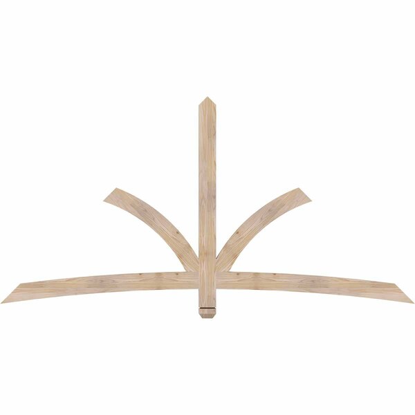 Ekena Millwork Davenport Smooth Timber Gable Bracket, Douglas Fir, 84"W x 42"H x 1 1/2"D x 3 1/2"F, 12/12 Pitch GBW084X42X0204DAV00SDF - main